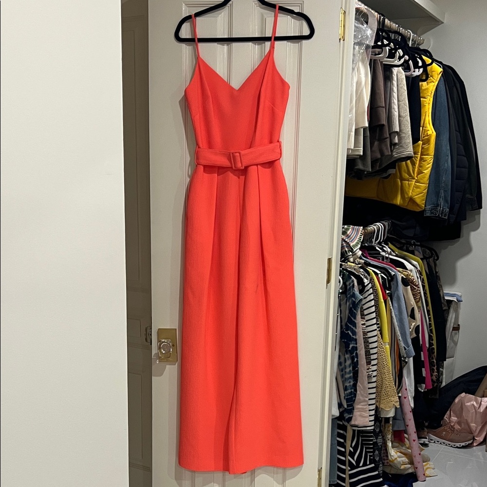 Black Halo Coral Jumpsuit with Belt